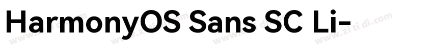 HarmonyOS Sans SC Li字体转换